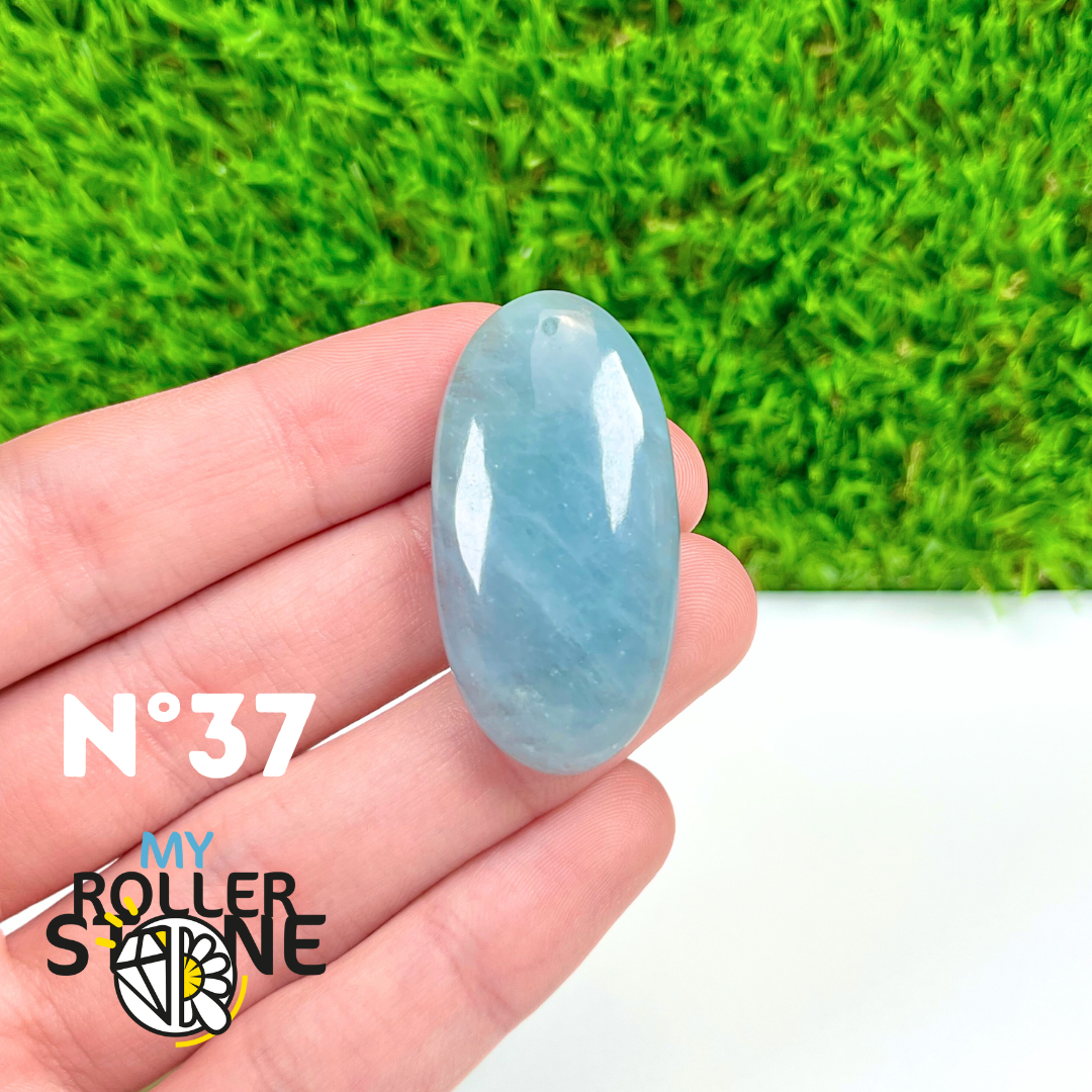 Pendentif Percé Aigue marine 5A