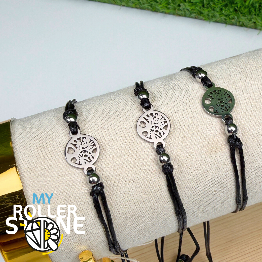Bracelet Arbre de vie Acier Inoxydable Cordon