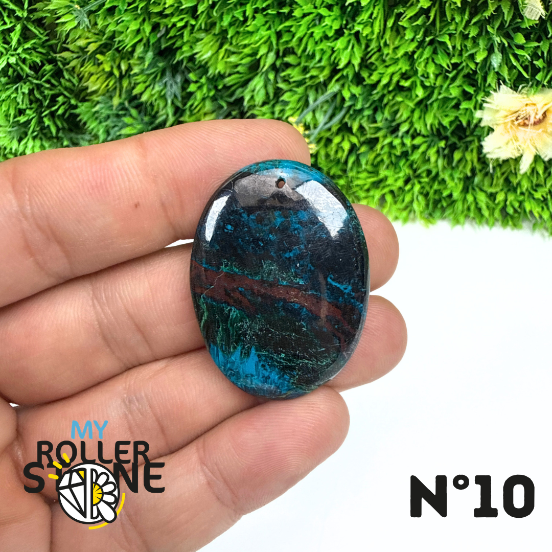 Pendentif Percé Shattuckite avec Cuprite