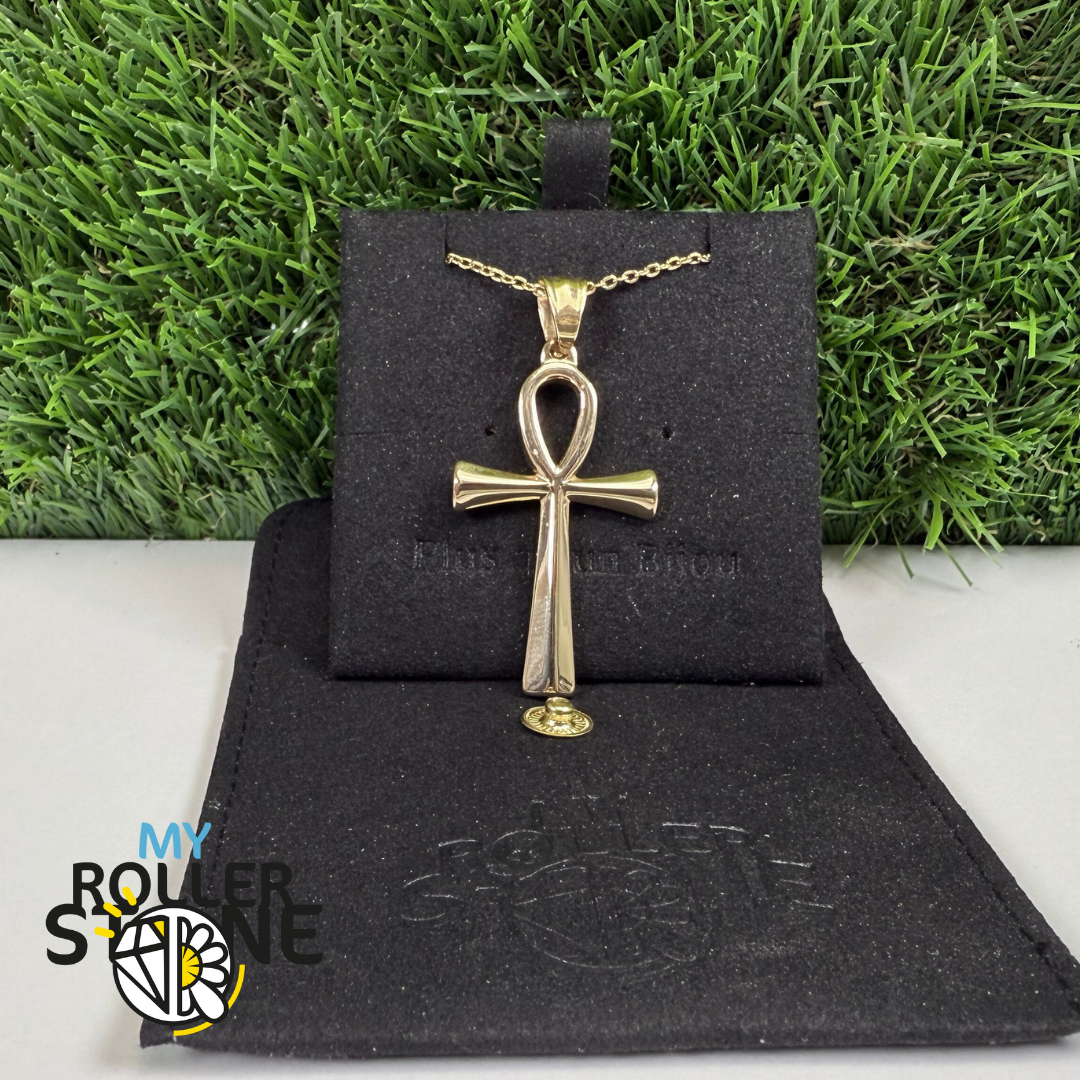 Pendentif croix Égyptienne acier inoxydable Dorée