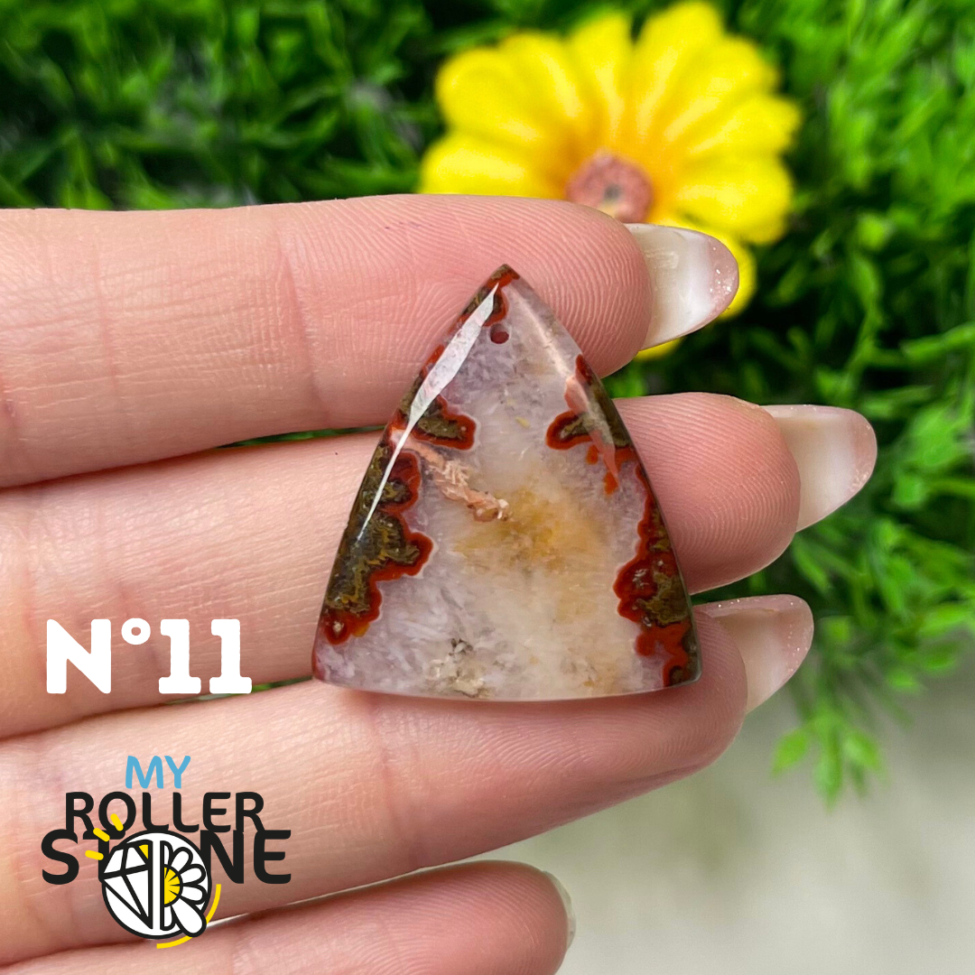 Pendentif Agate Marocaine 5A percé