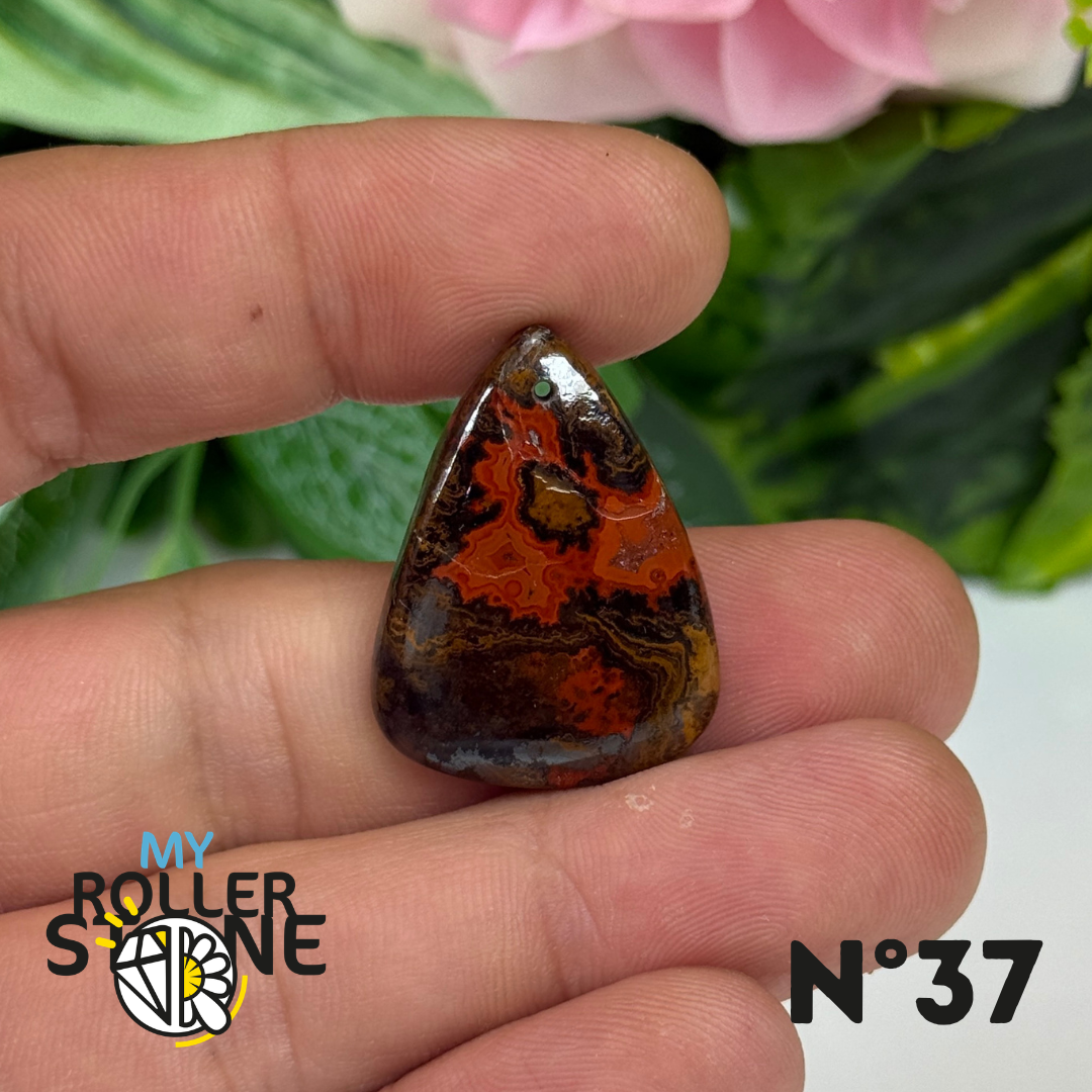 Pendentif Agate Marocaine 5A percé