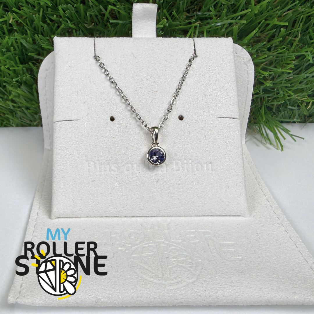 Pendentif Solitaire Tanzanite Rond Argent 925