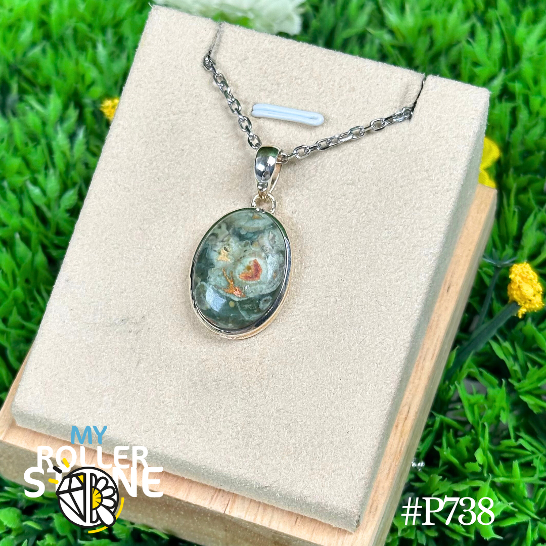 Pendentif Rhyolite Argent #P738
