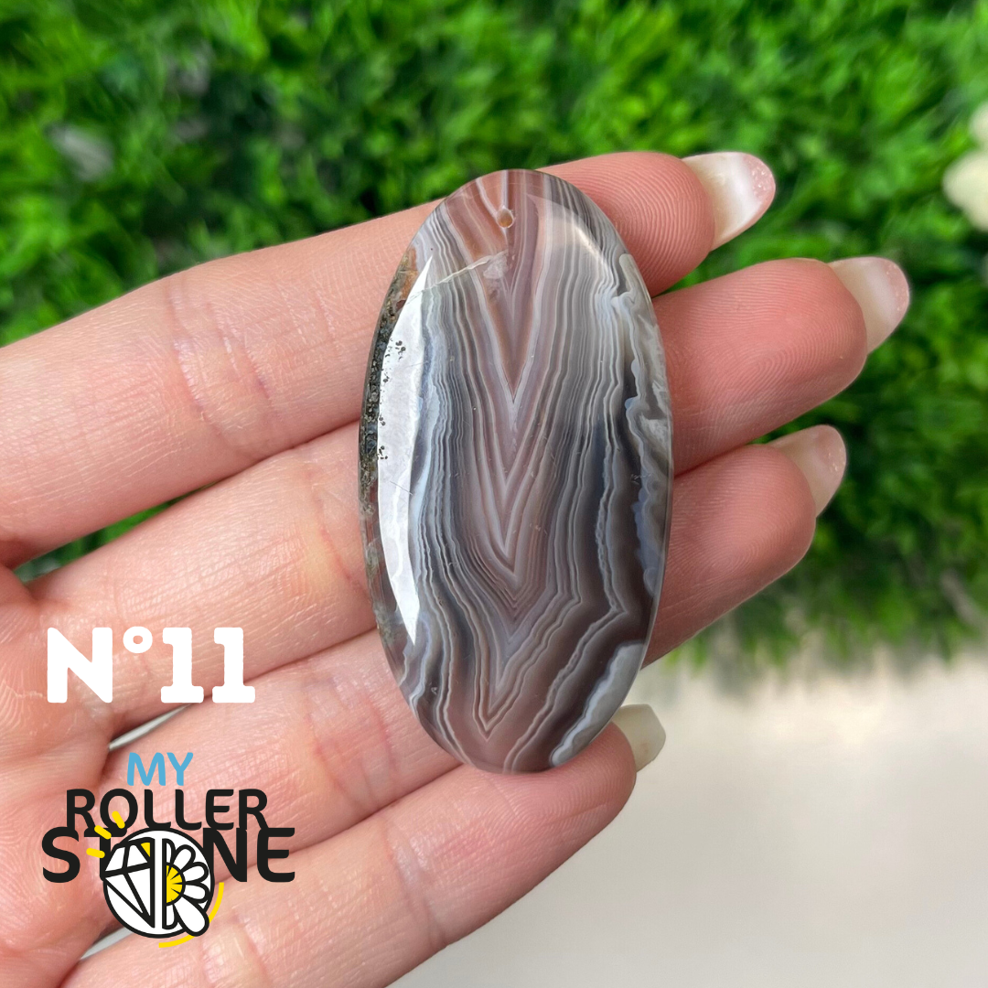 Pendentif Agate du Botswana 5A percé