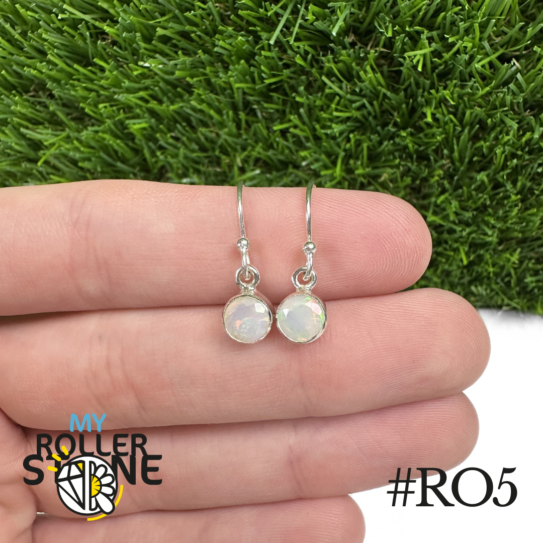 Boucles d'oreilles Opale Éthiopienne Rond 6,5X6,5 MM En Argent 925