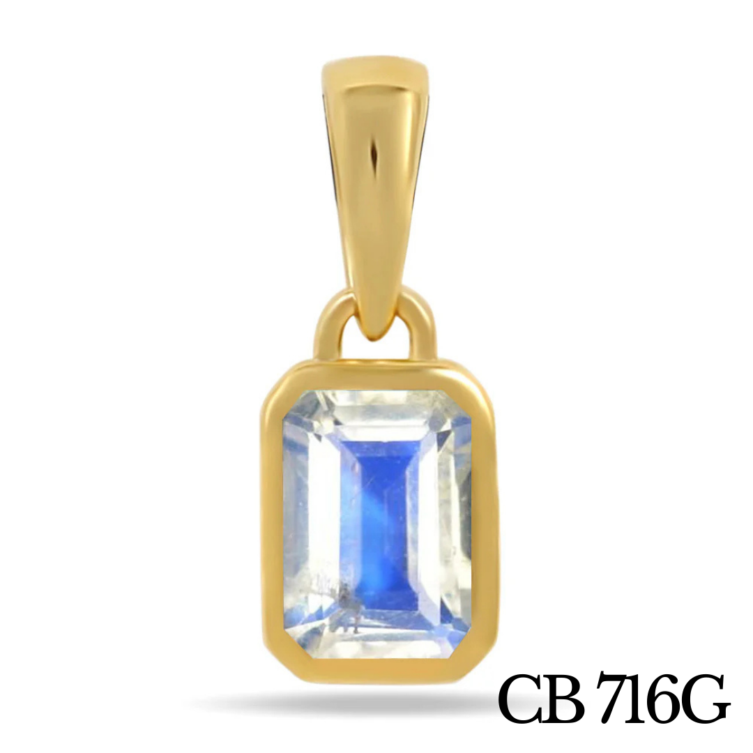 Pendentif solitaire en Pierre de lune #CB716G