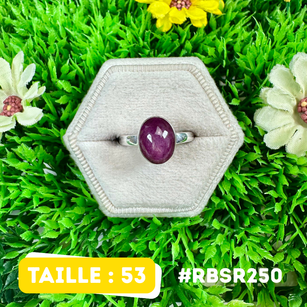 Bague Rubis Étoilé Argent925 #RBSR250