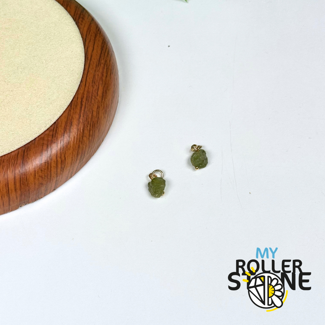 Pendentif Péridot Brut Naturel – Forme Nugget