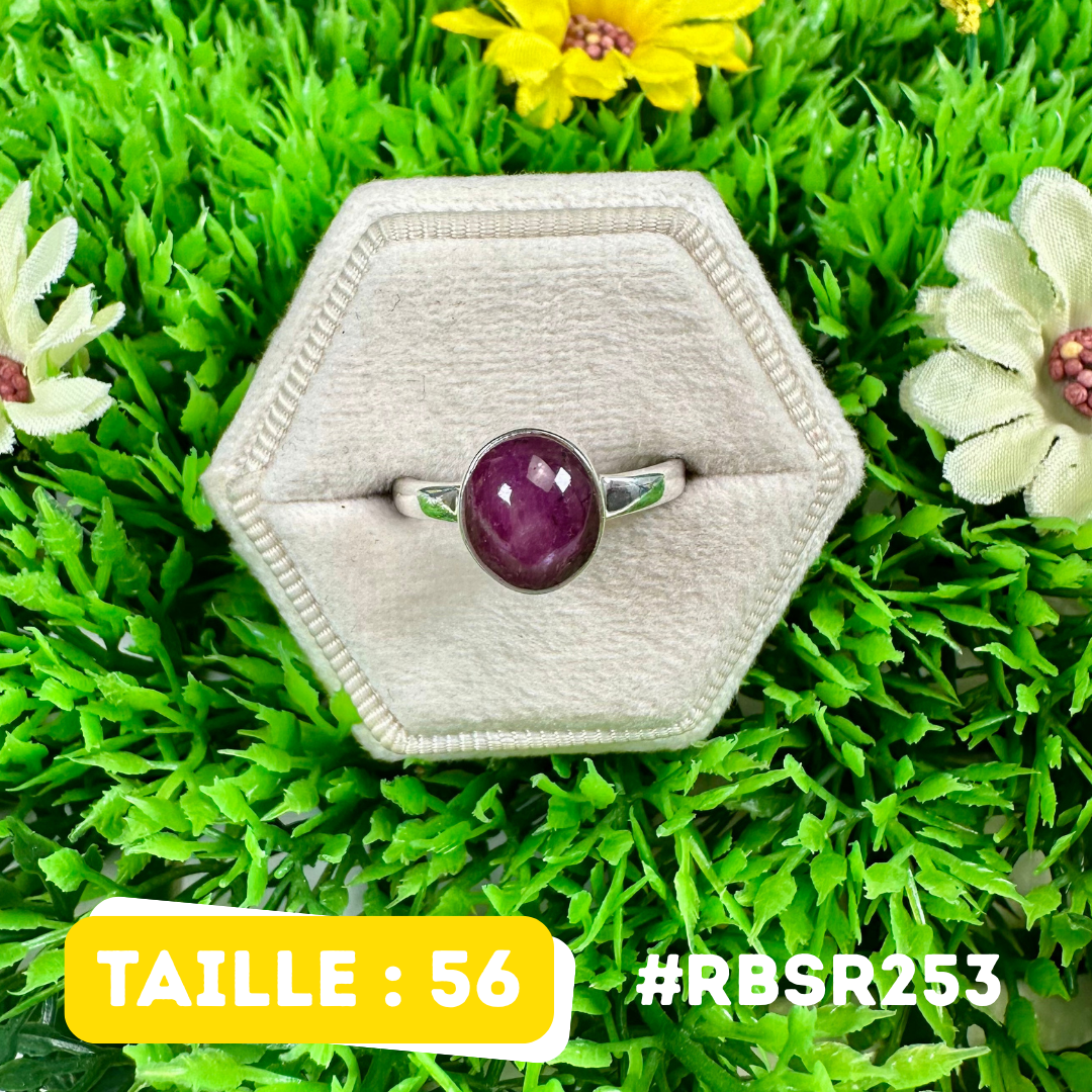 Bague Rubis Étoilé Argent925 #RBSR253