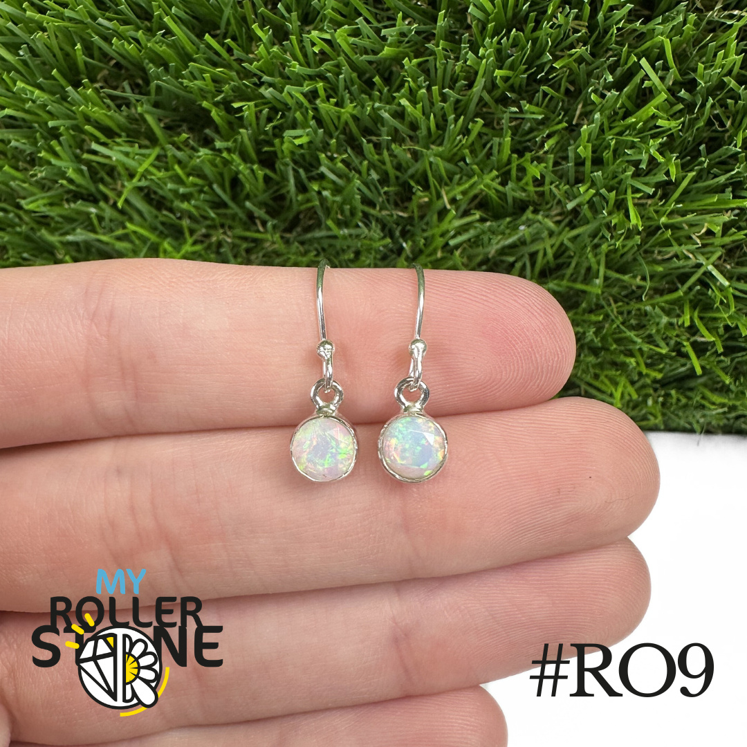 Boucles d'oreilles Opale Éthiopienne Rond 6,5X6,5 MM En Argent 925
