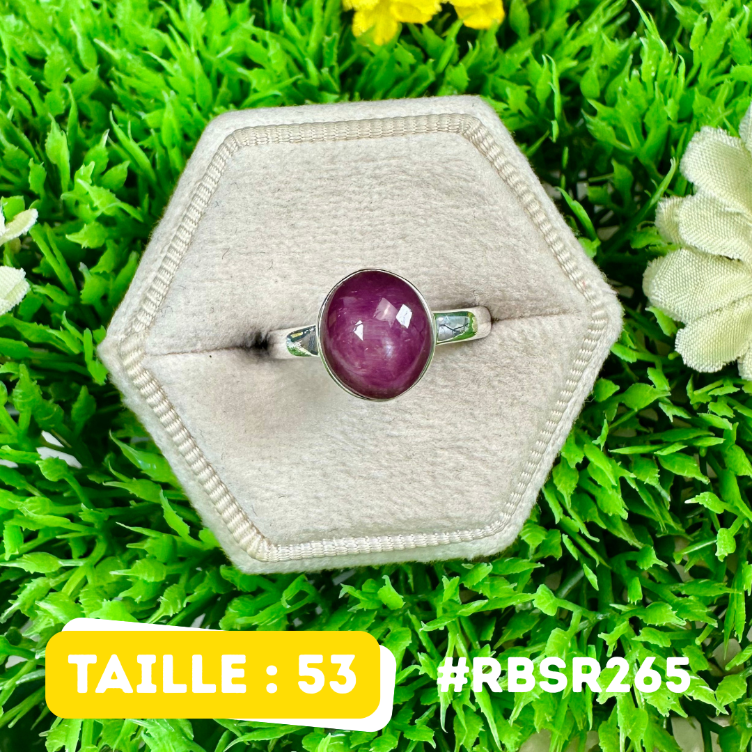 Bague Rubis Étoilé Argent925 #RBSR265