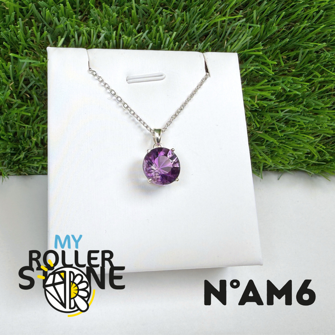 Pendentif Améthyste Facettée Du Brésil (BAIA) #AM6
