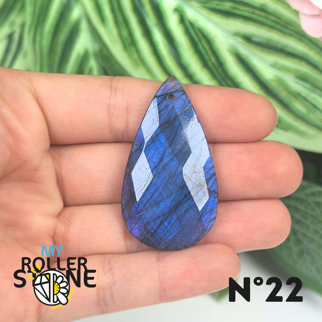 Pendentifs Labradorite Blue Fire Facettée 5A