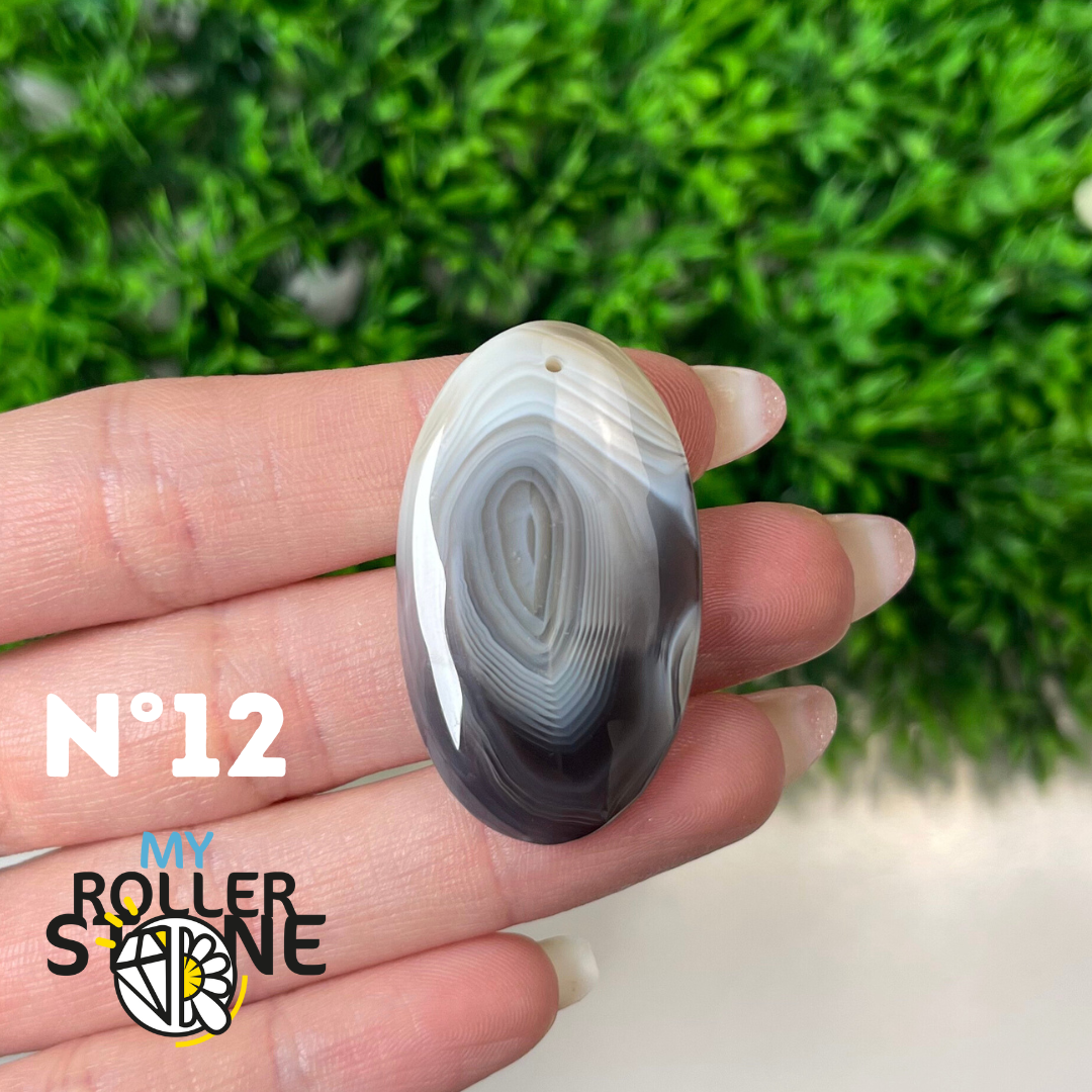 Pendentif Agate du Botswana 5A percé