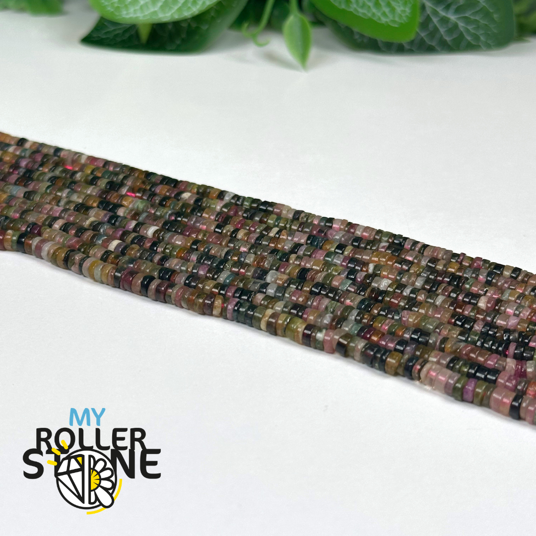 Perle Tourmaline multicouleur Heishi