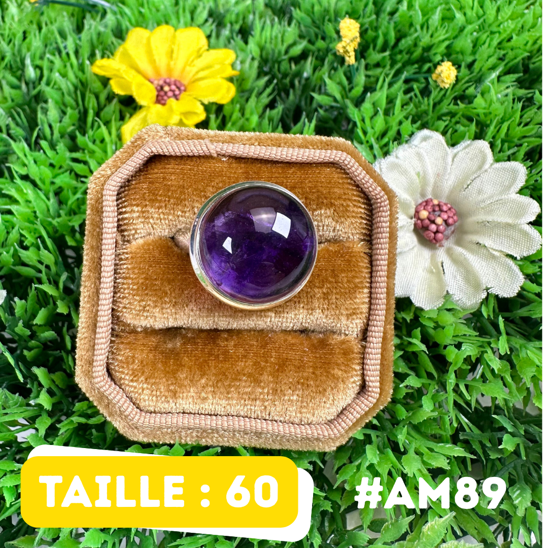 Bague Argent 925 Améthyste #AM89