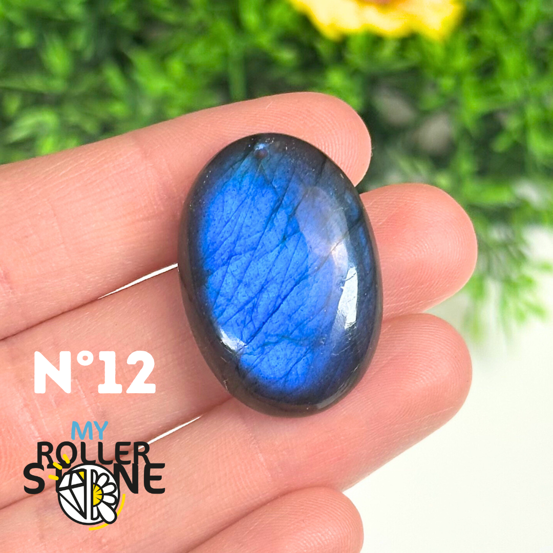 Pendentif Labradorite blue fire percé 5A