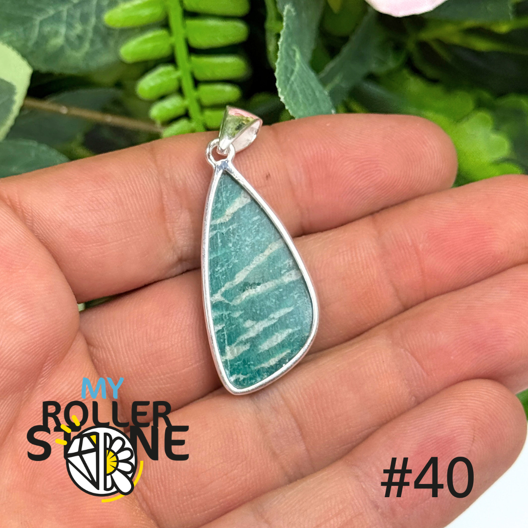 Pendentif argent amazonite #ZP40