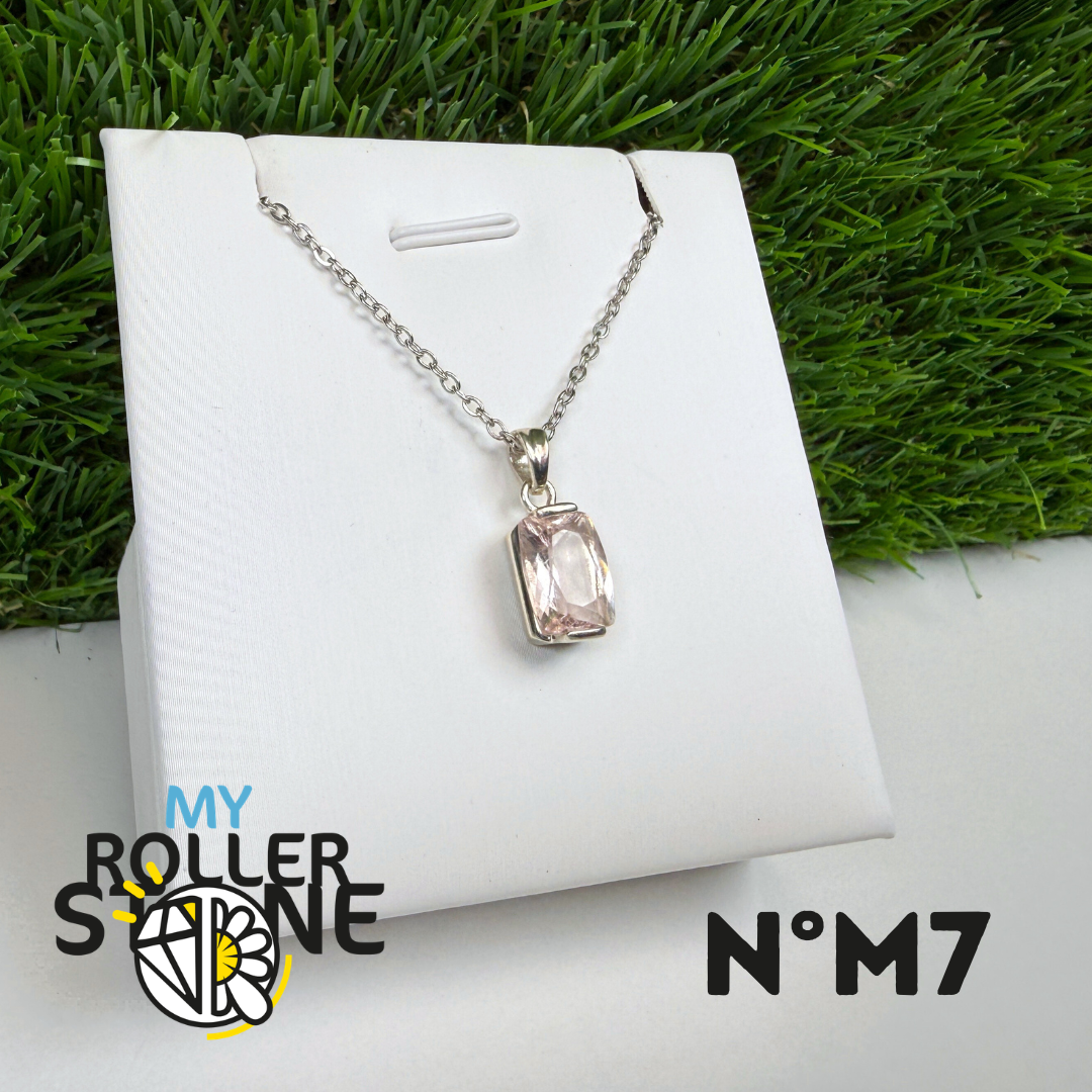 Pendentif Morganite Argent 925 #M7