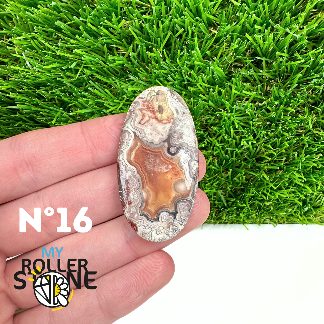 Pendentif Percé Agate Mexicaine 5A