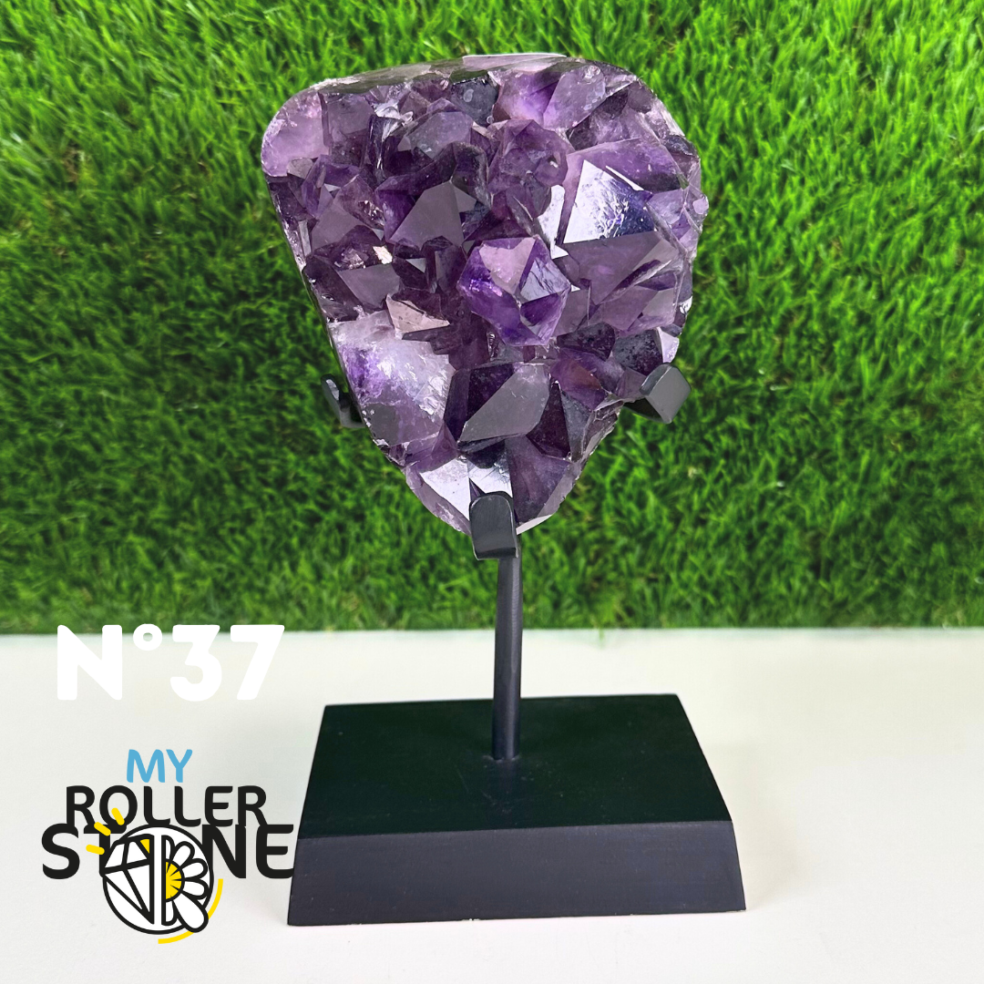 Géode Améthyste sur support bois #37