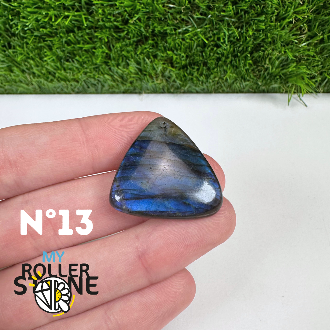 Pendentif Labradorite blue fire percé 5A