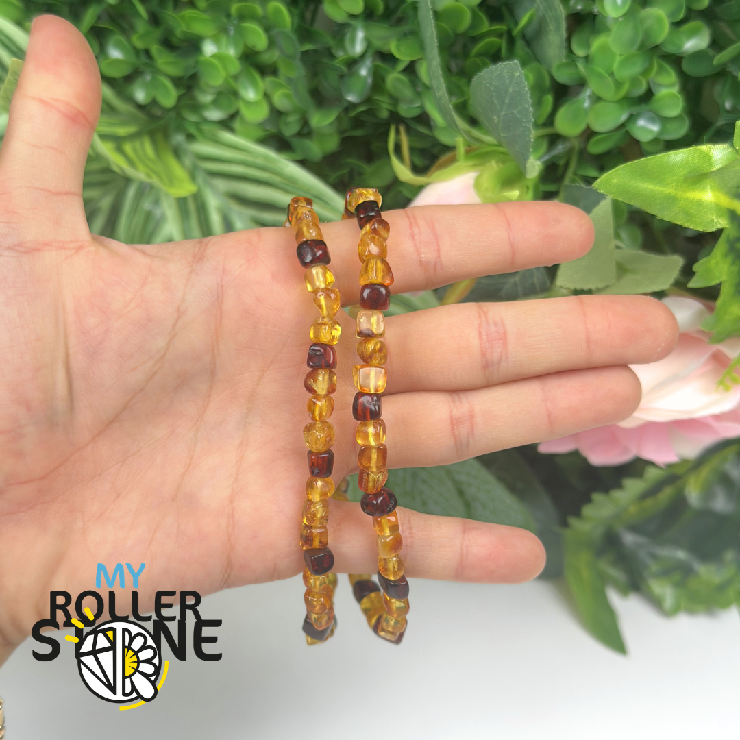 Collier Ambre Citron et Cognac