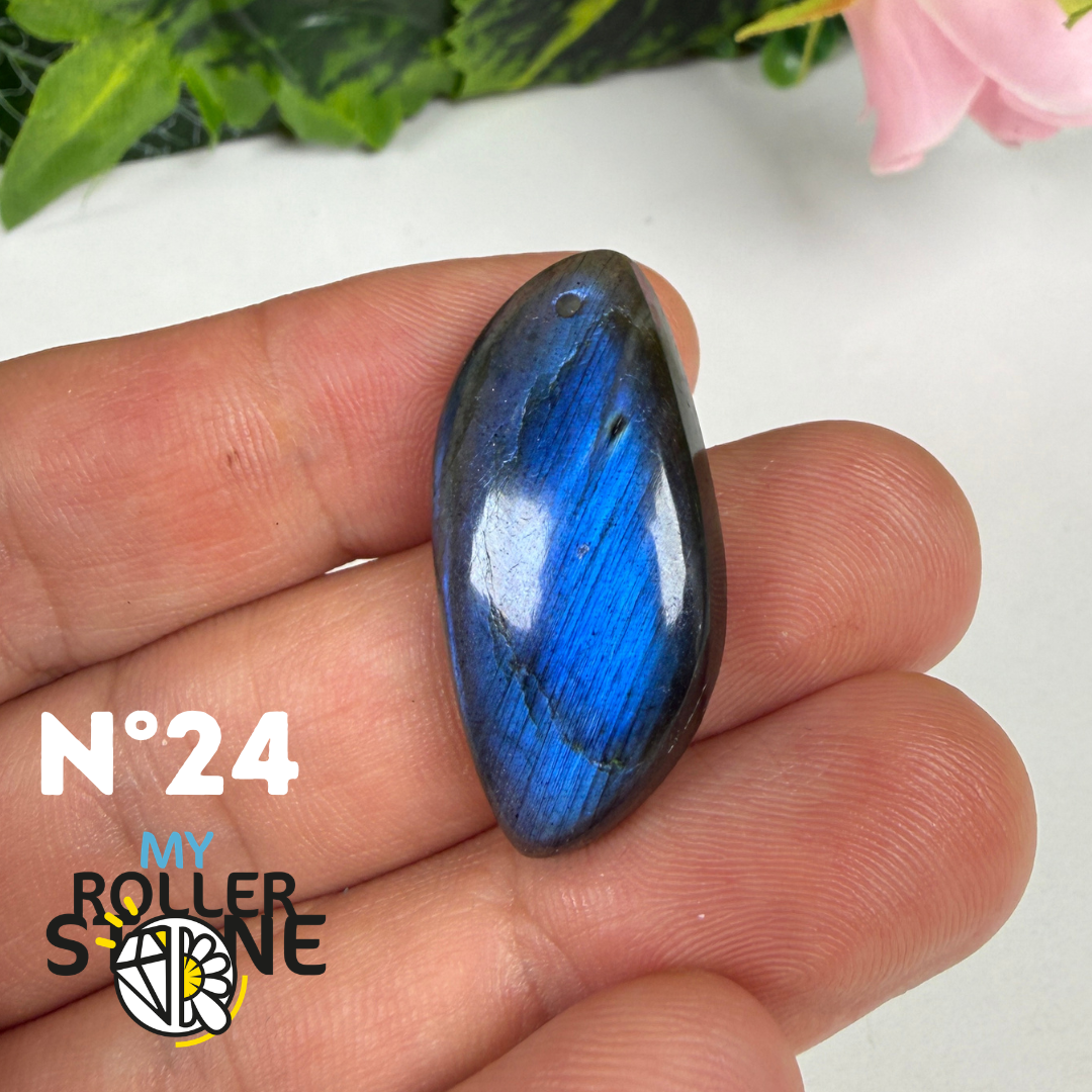 Pendentif Labradorite blue fire percé 5A