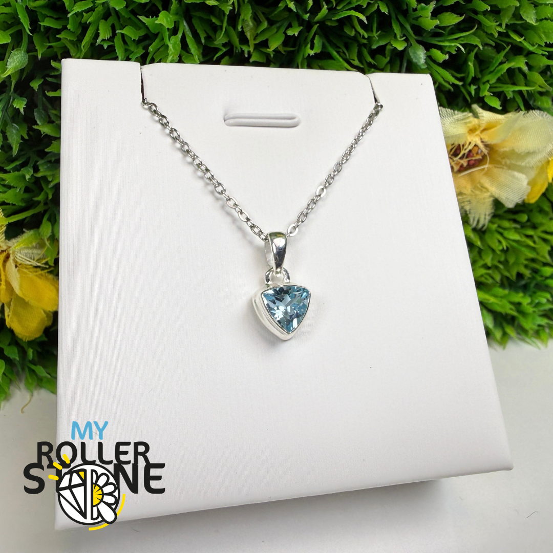 Pendentif Topaze Bleue Argent 925 BLTP1625