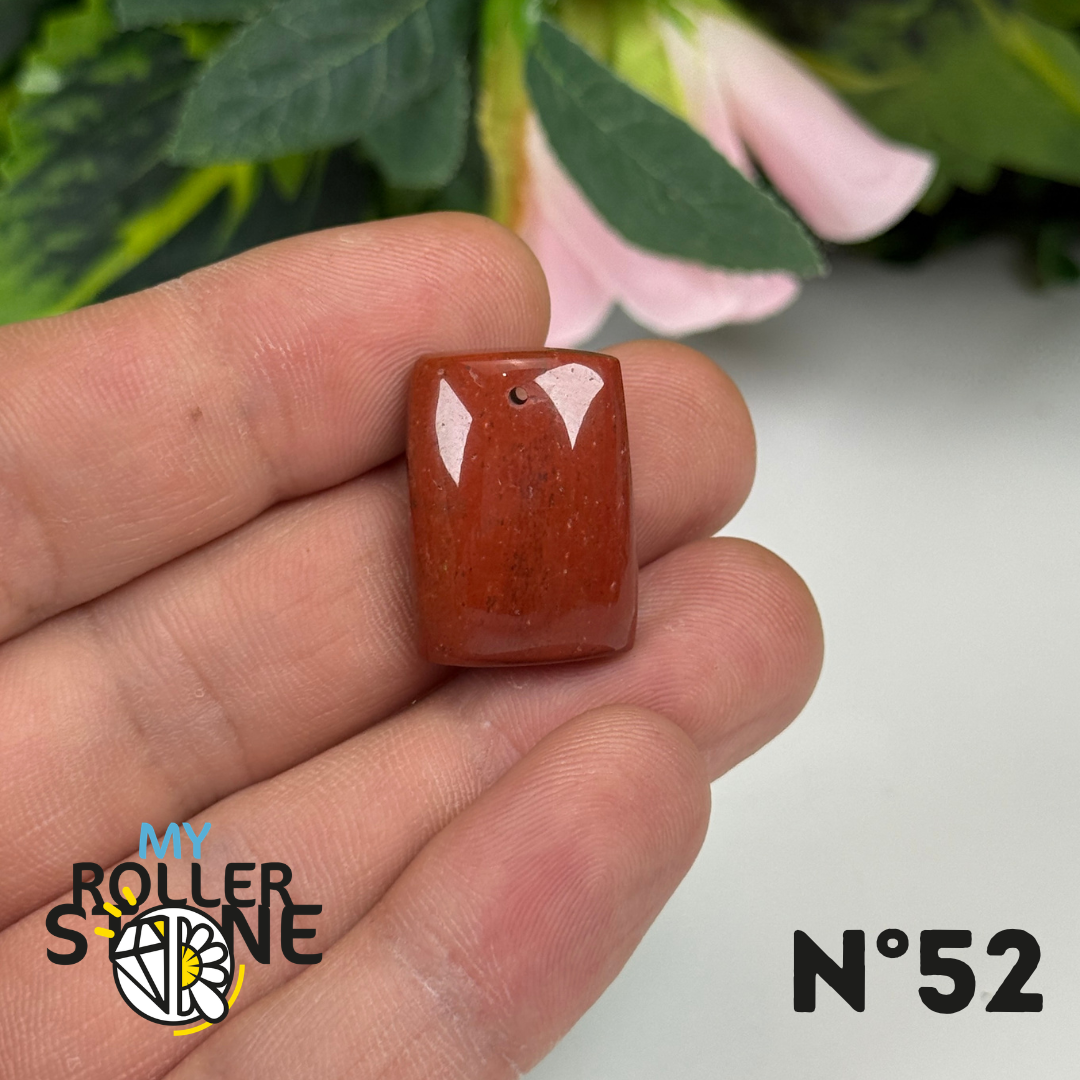 Pendentif Jaspe rouge 5A Percé