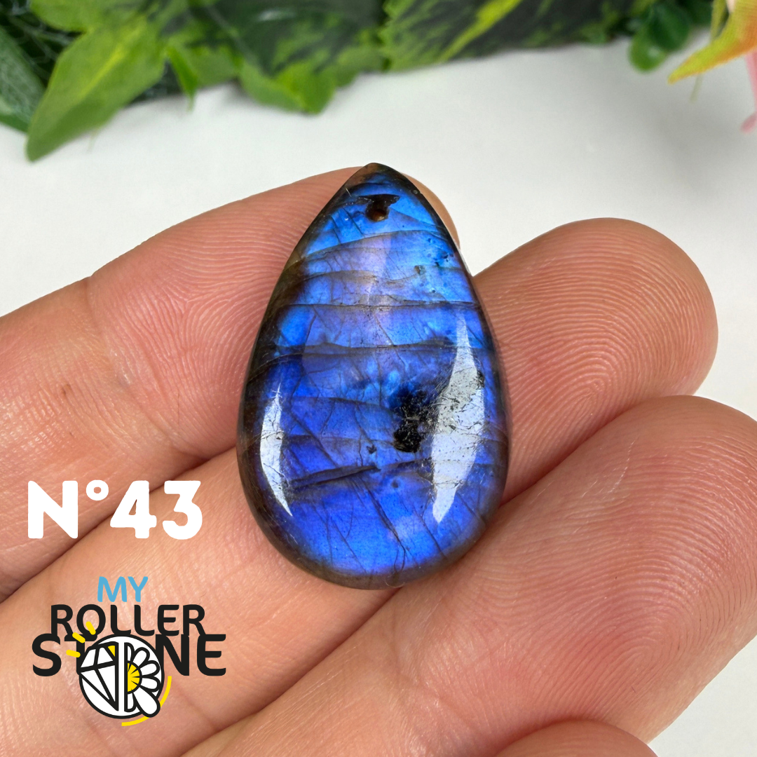 Pendentif Labradorite blue fire percé 5A