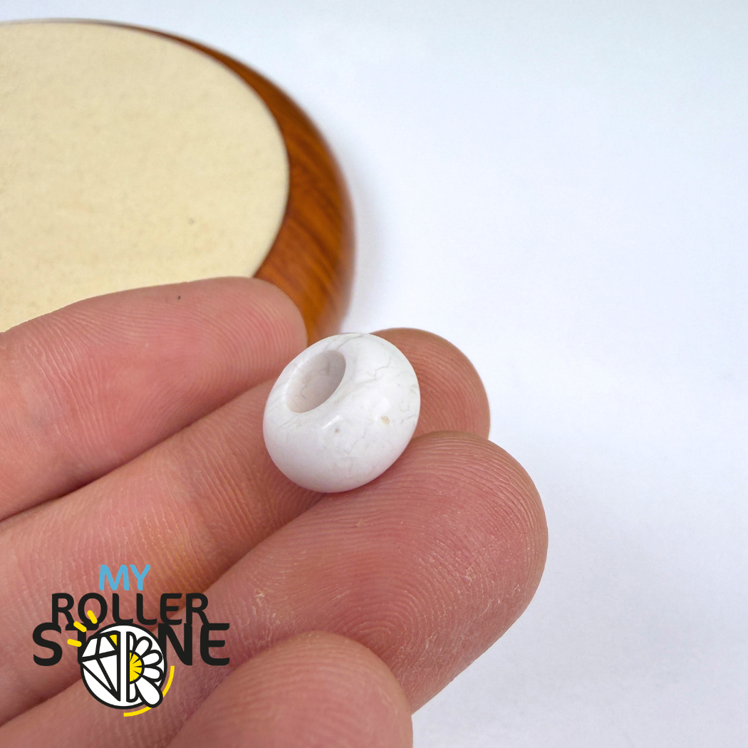 Perle Howlite grand trou