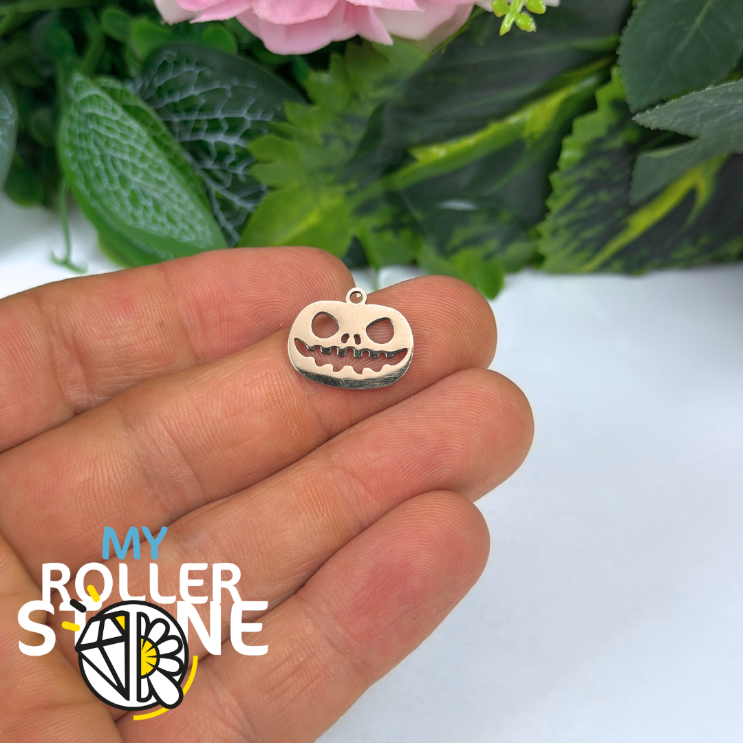Charm Halloween Citrouille en Acier Inoxydable Anti-Ternissement