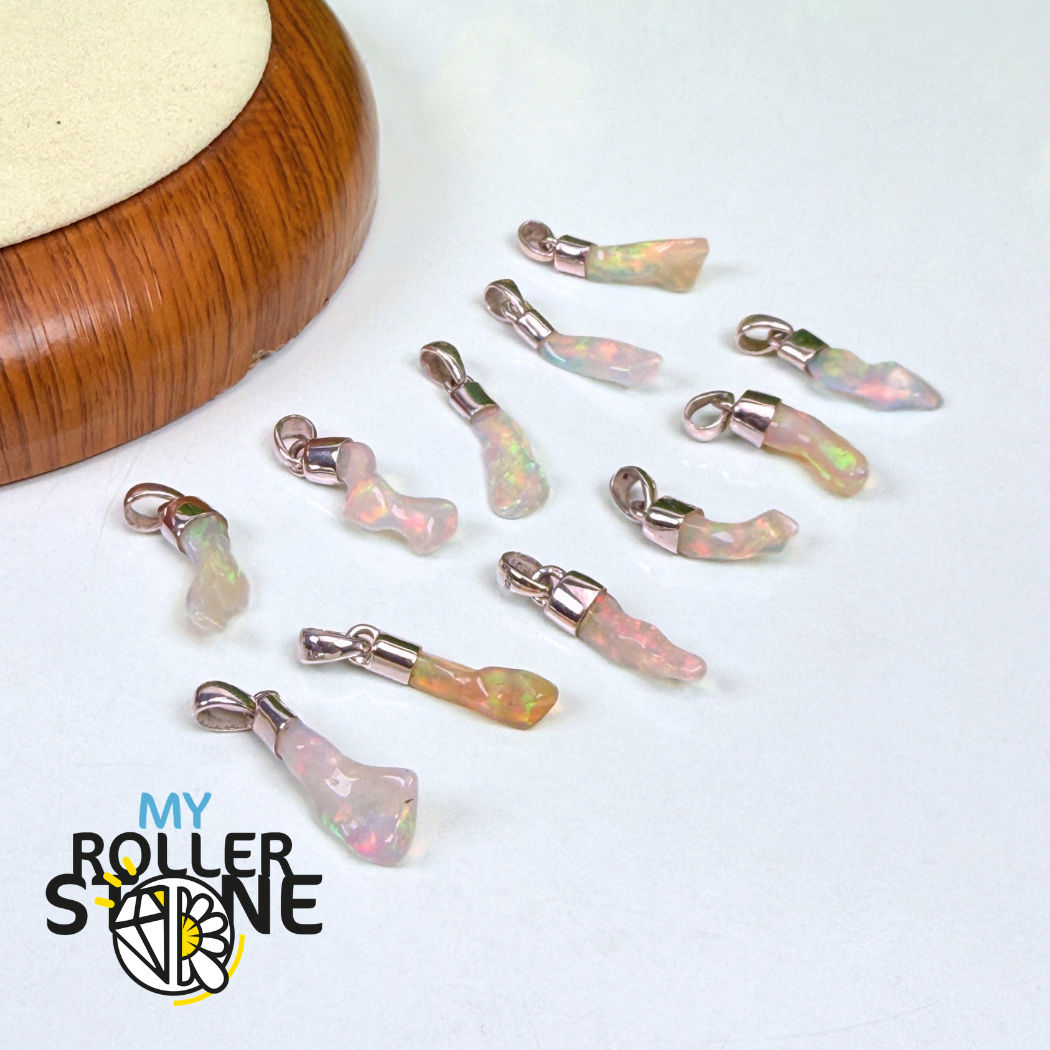 Pendentifs Opale Éthiopienne poli