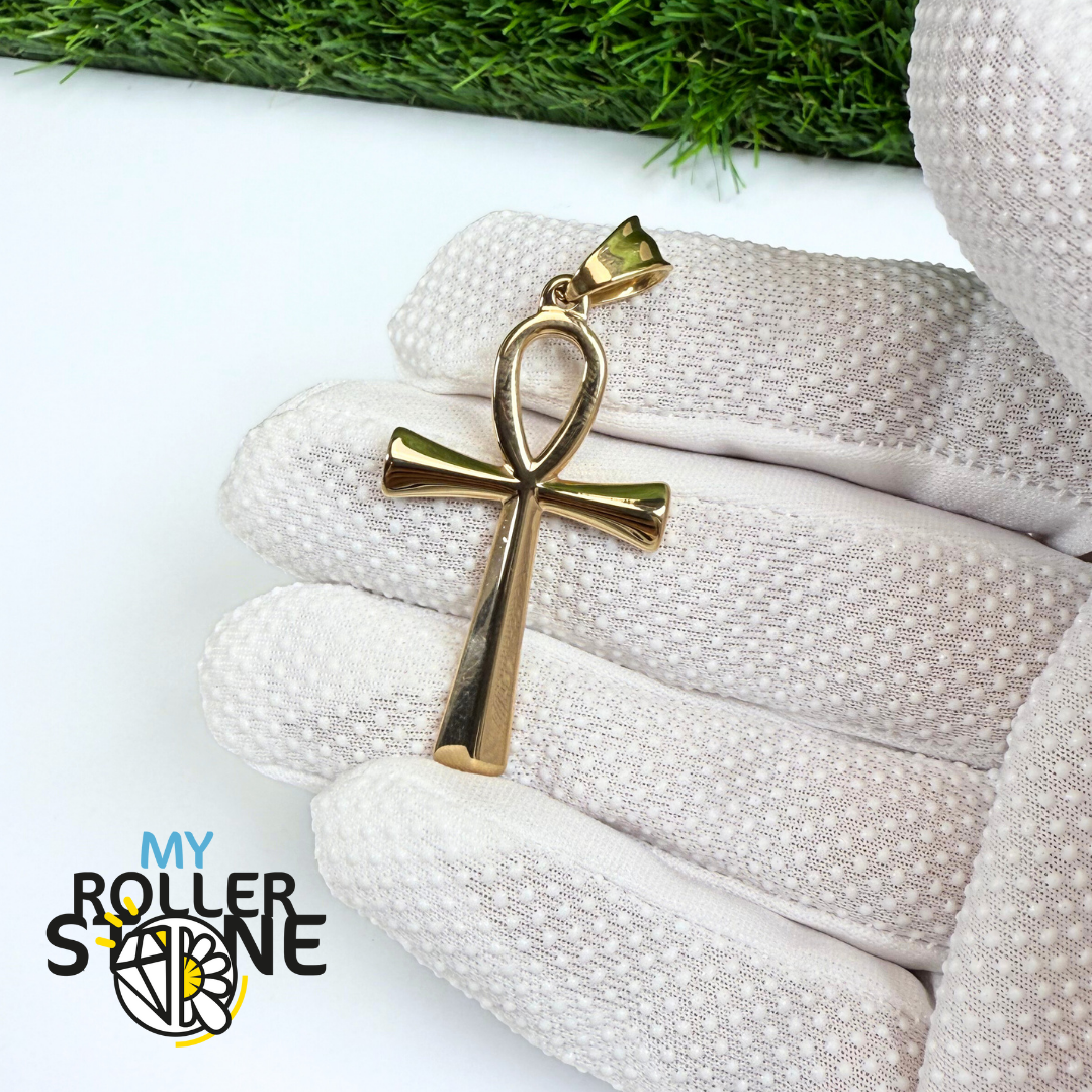Pendentif croix Égyptienne acier inoxydable Dorée