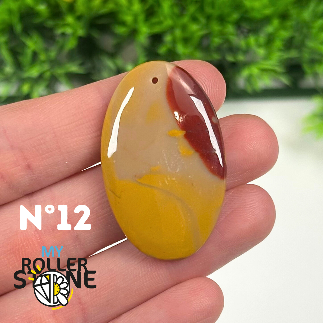 Pendentif Jaspe Mokaite percé 5A