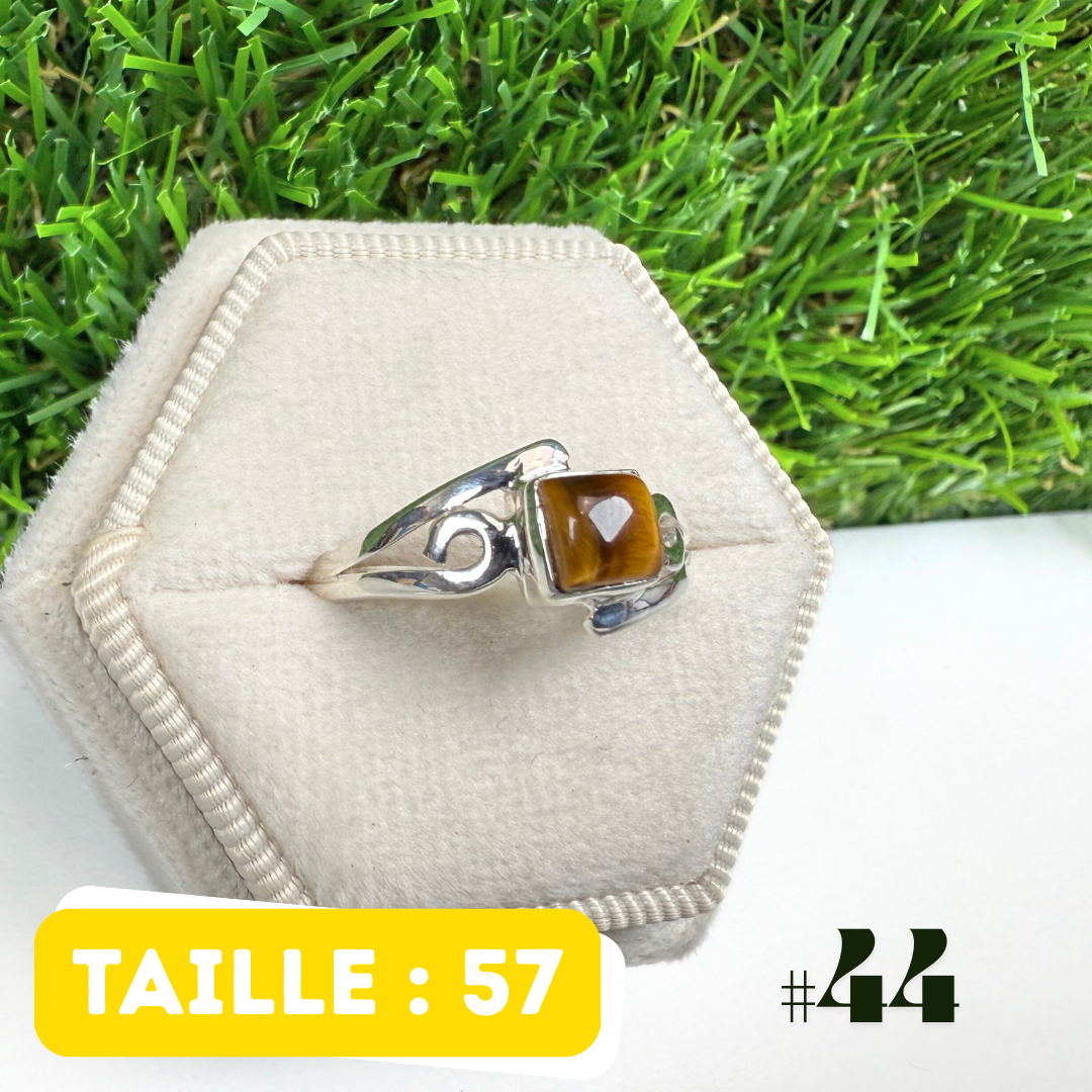 Bague Oeil De Tigre Argent #44