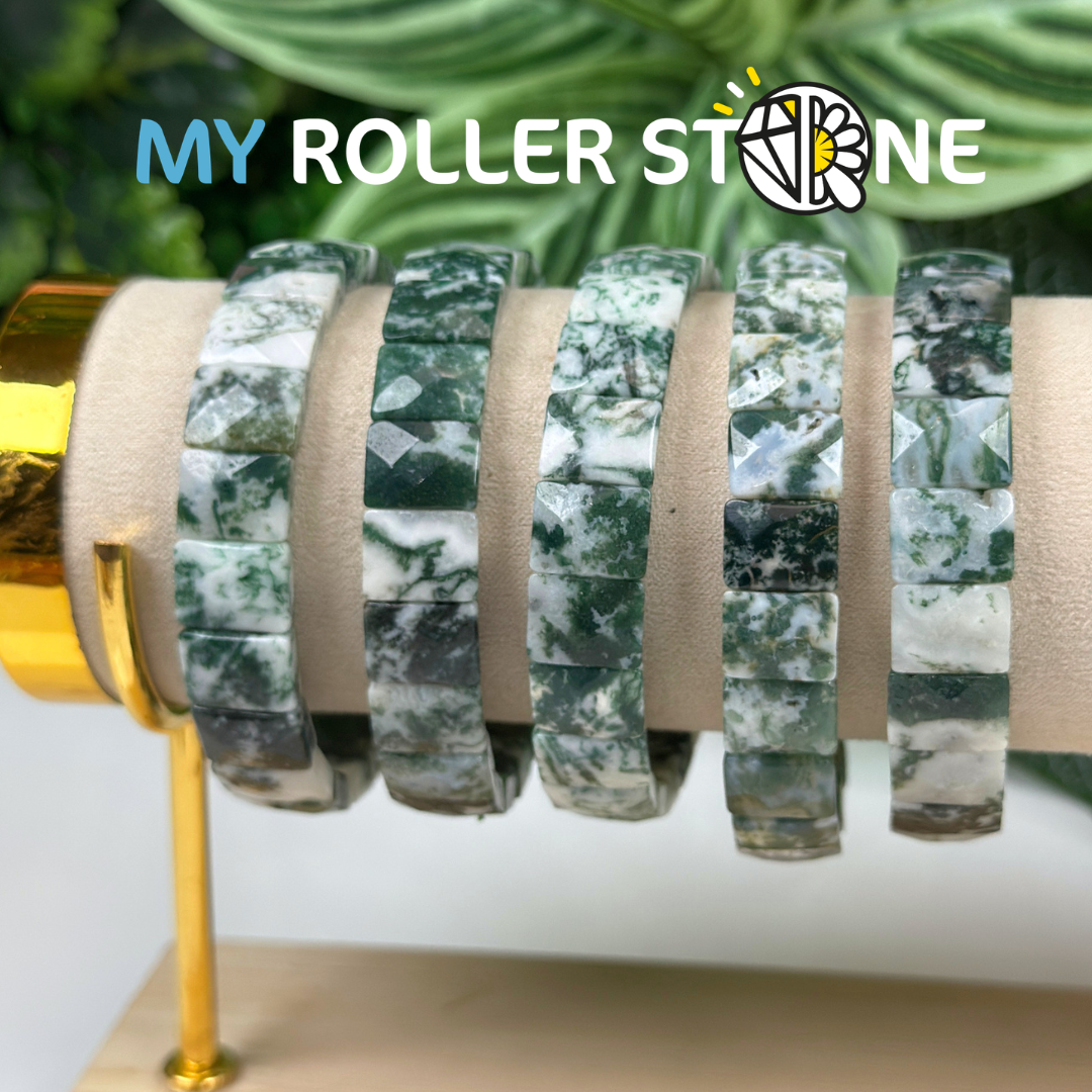Bracelet Manchette Agate Arbre 5A