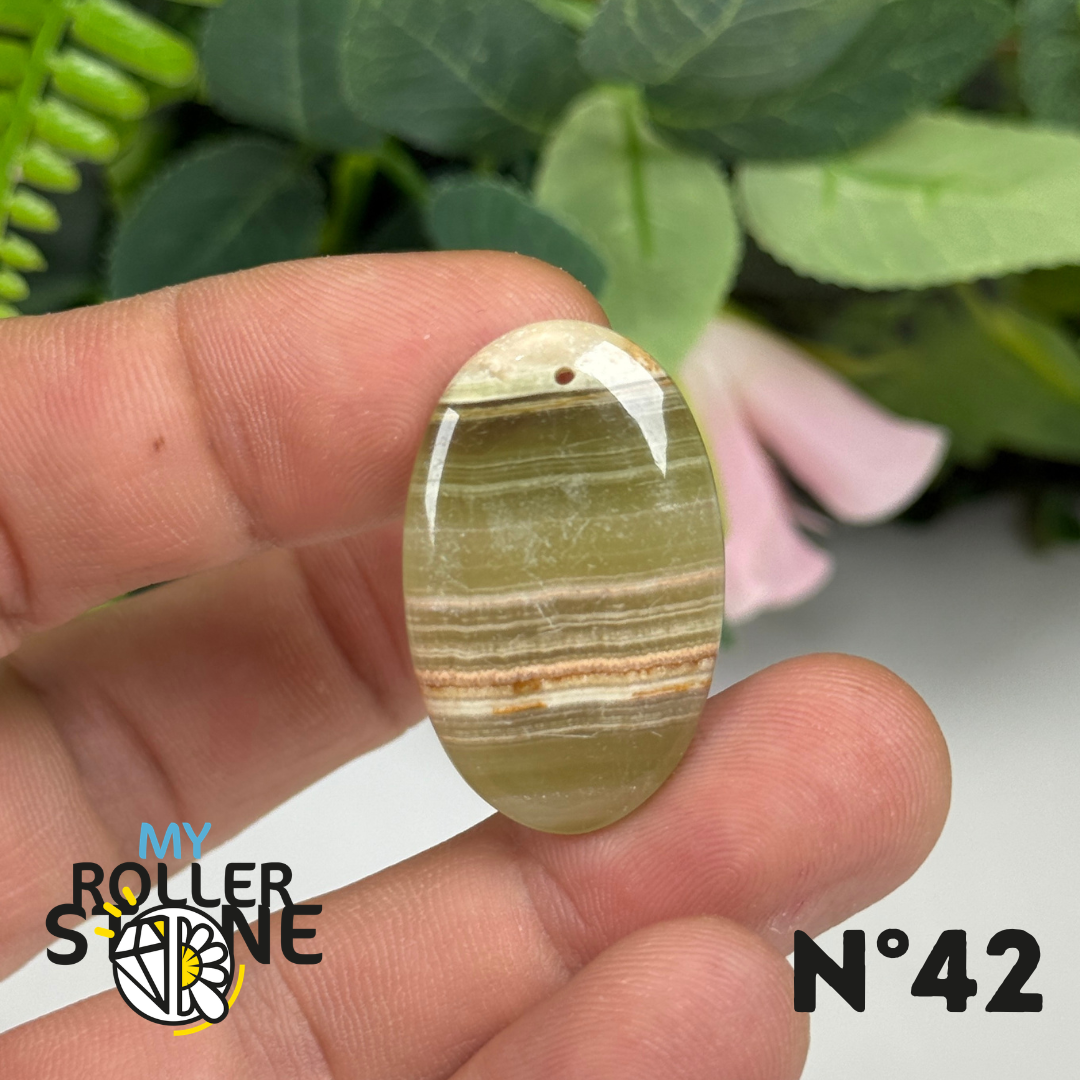 Pendentif Calcite Verte 5A Percé