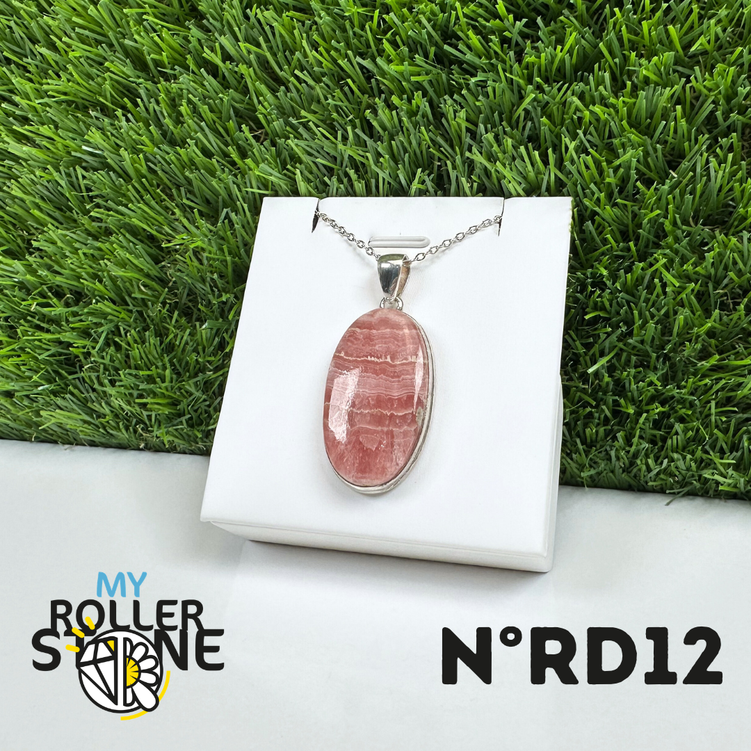 Pendentif Argent Rhodochrosite #12