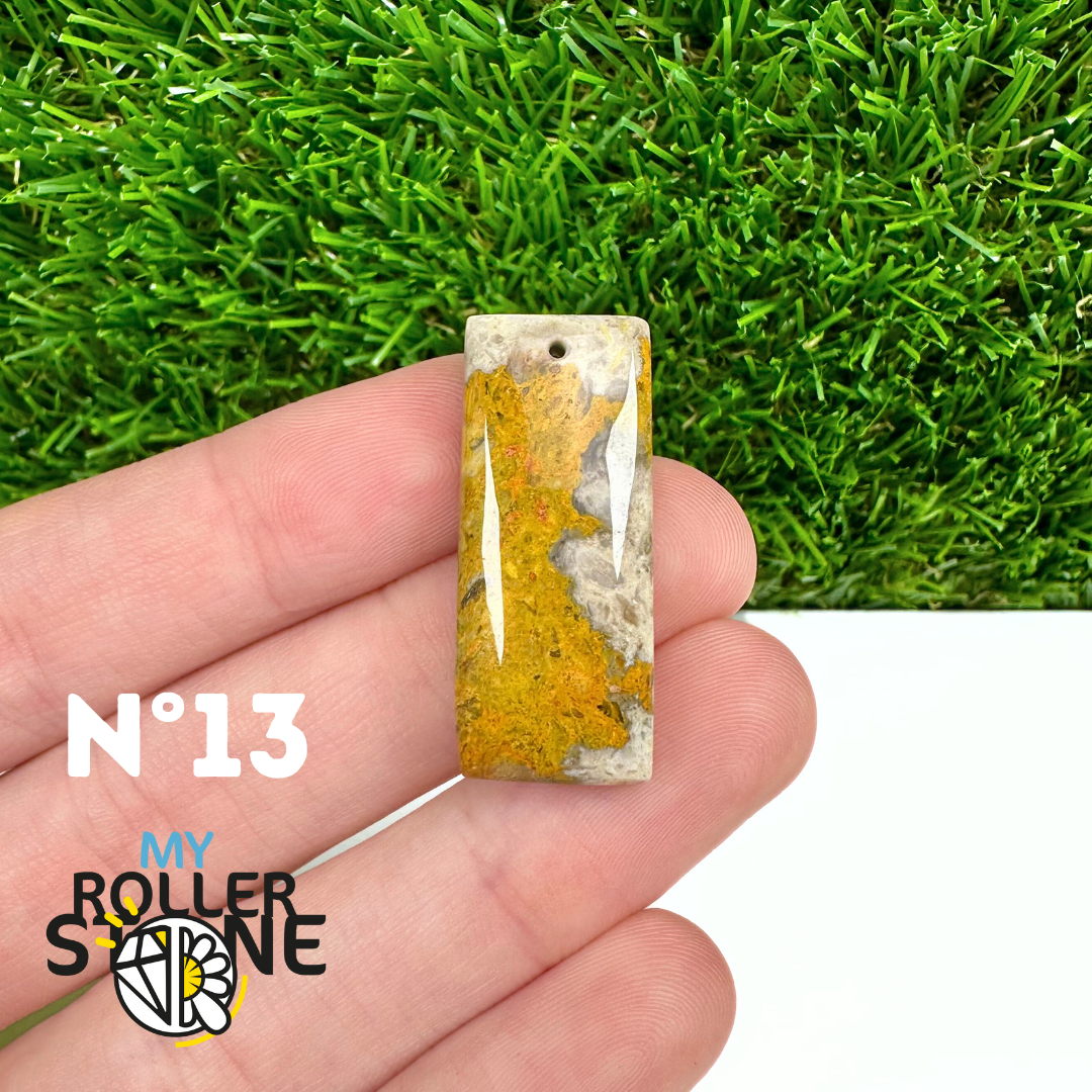 Pendentif Jaspe Bumblebee Néo 5A Percé