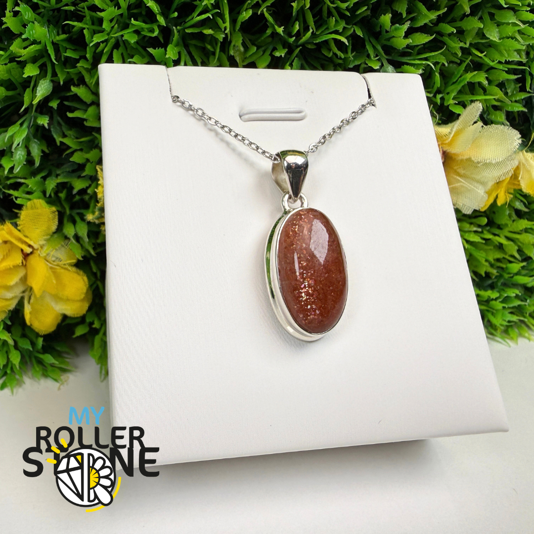 Pendentif Pierre de Soleil Argent 925 – SNSP784