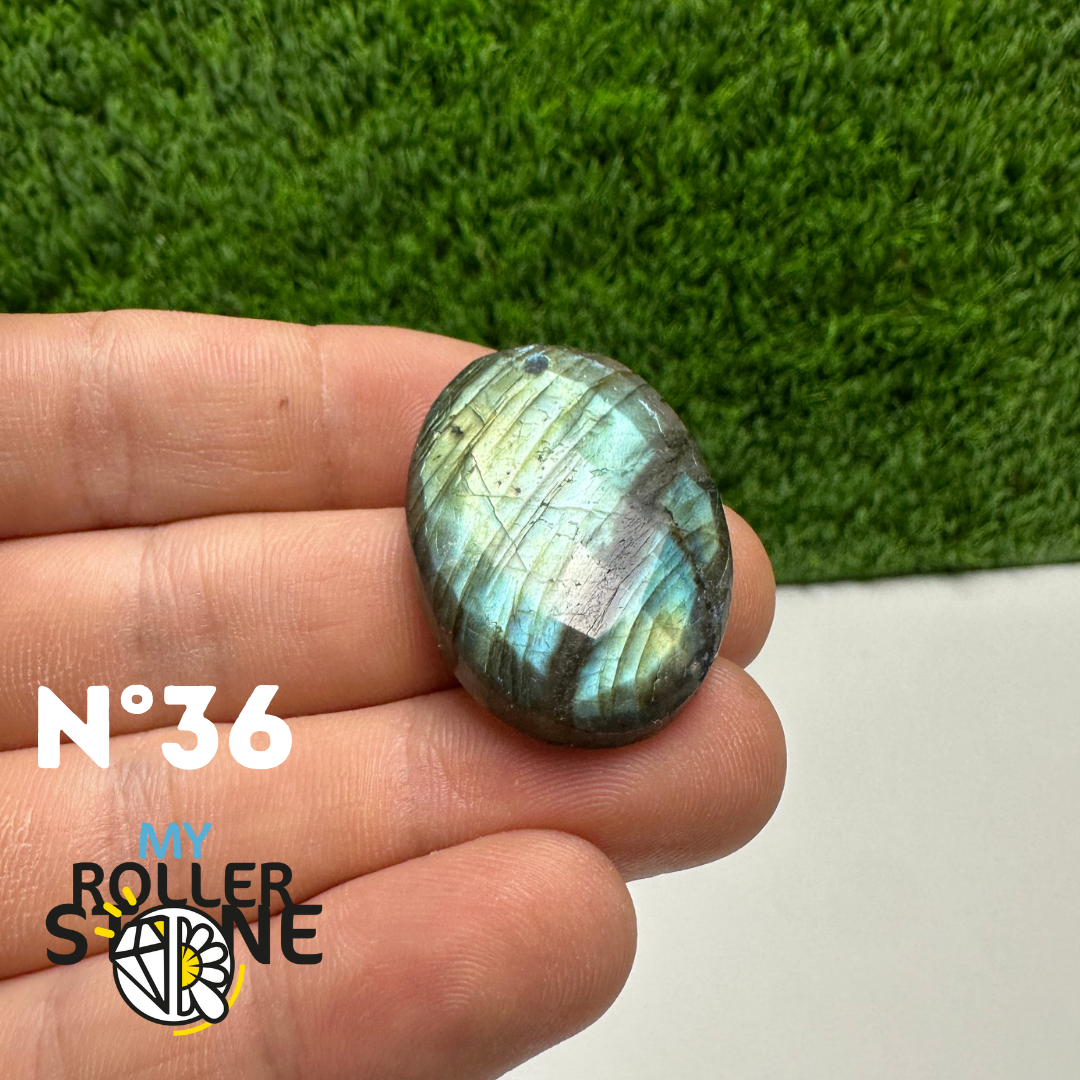 Cabochon Labradorite forme Libre Facettée