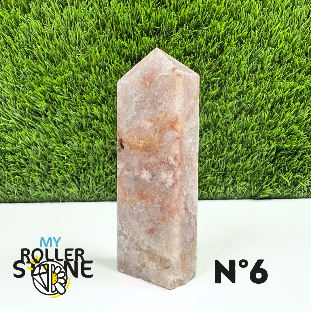 Pointes Pierre Rectangulaire Agate Fleur