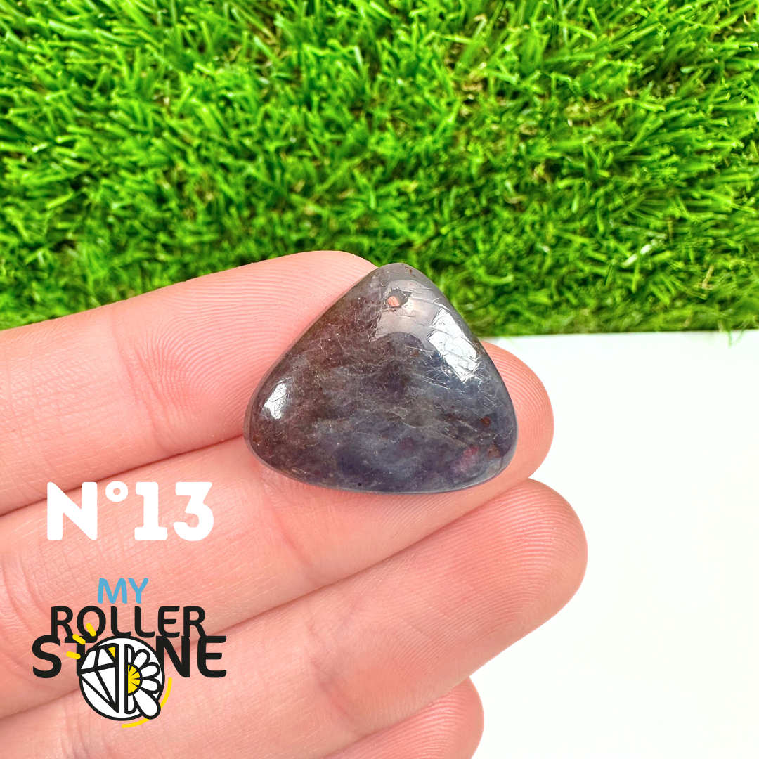 Pendentif Percé Iolite et Pierre de Soleil 5A