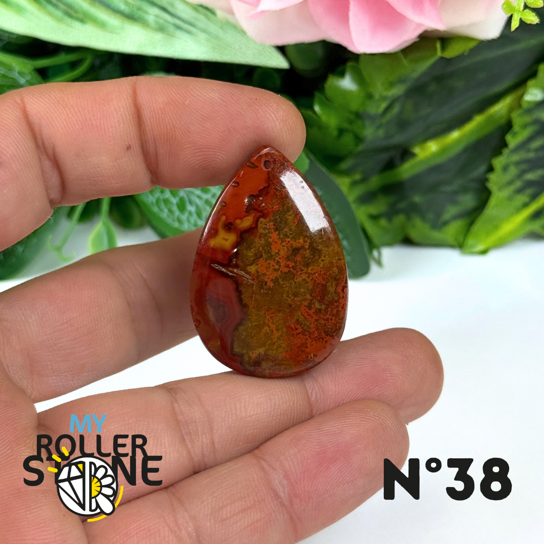 Pendentif Agate Marocaine 5A percé