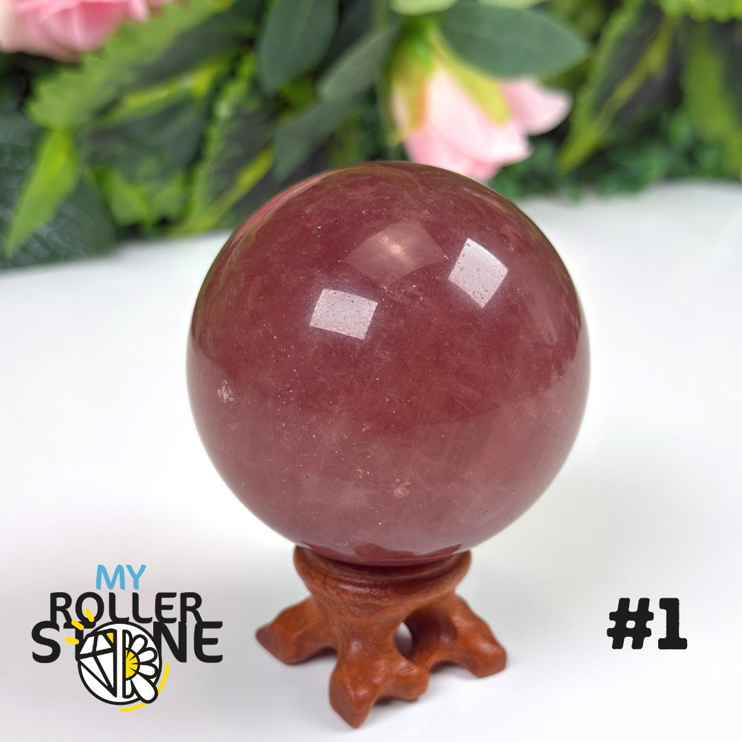 Sphère en Quartz fraise