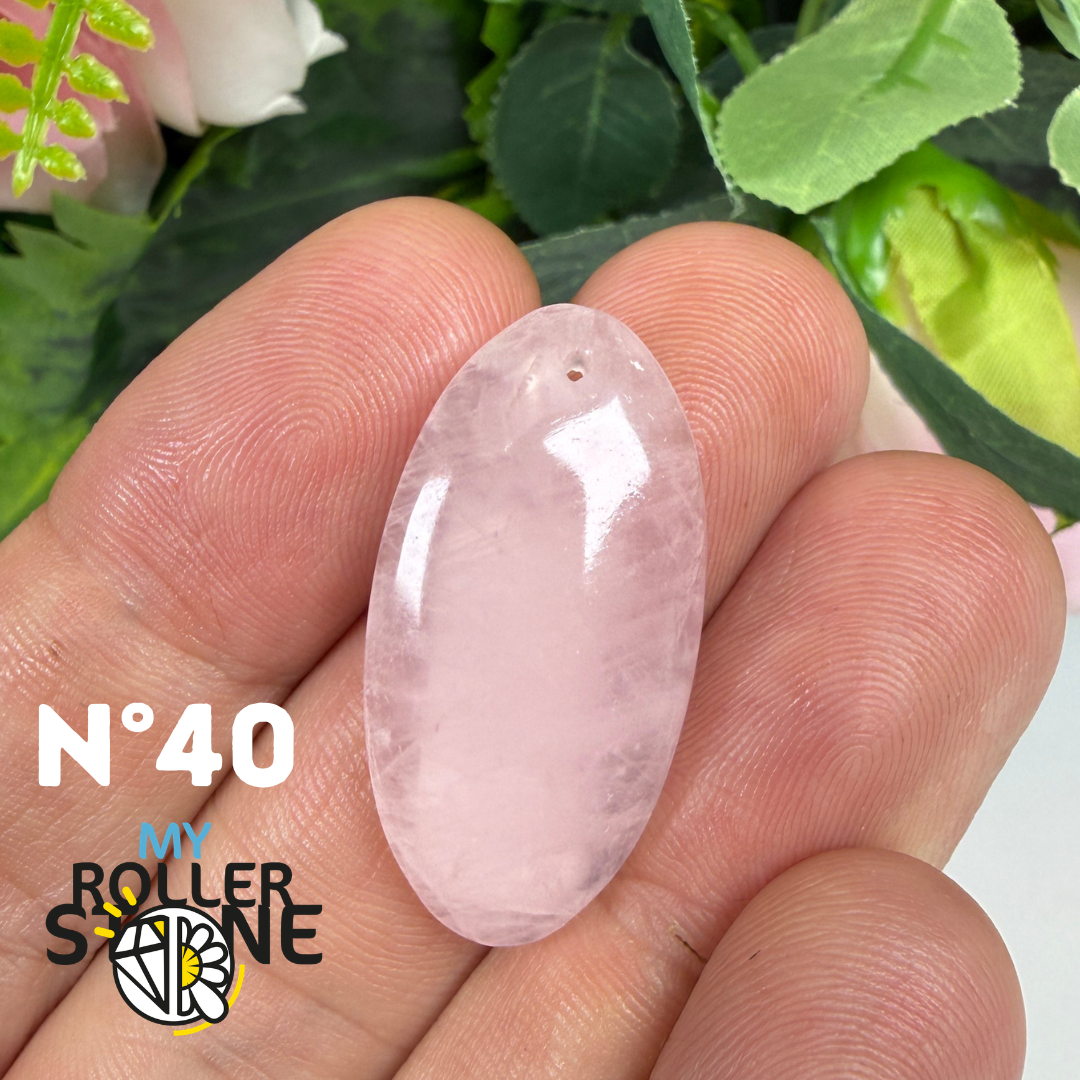 Pendentif percé Quartz rose 5A