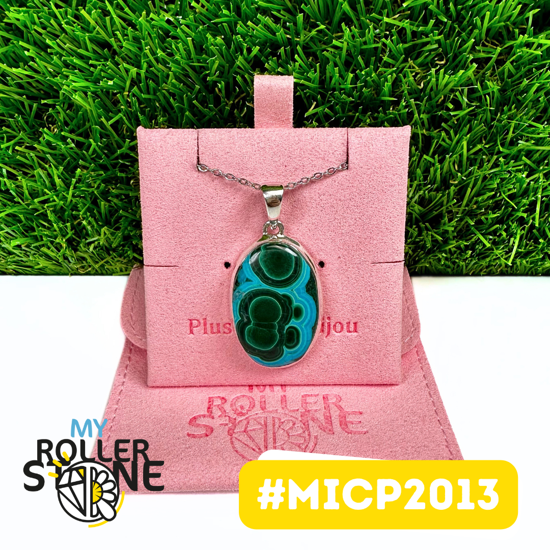 Pendentif Malachite Chrysocolle Argent 925 (MICP2013)